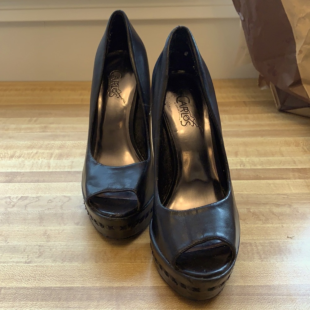 Carlos Santana peeptoe heels